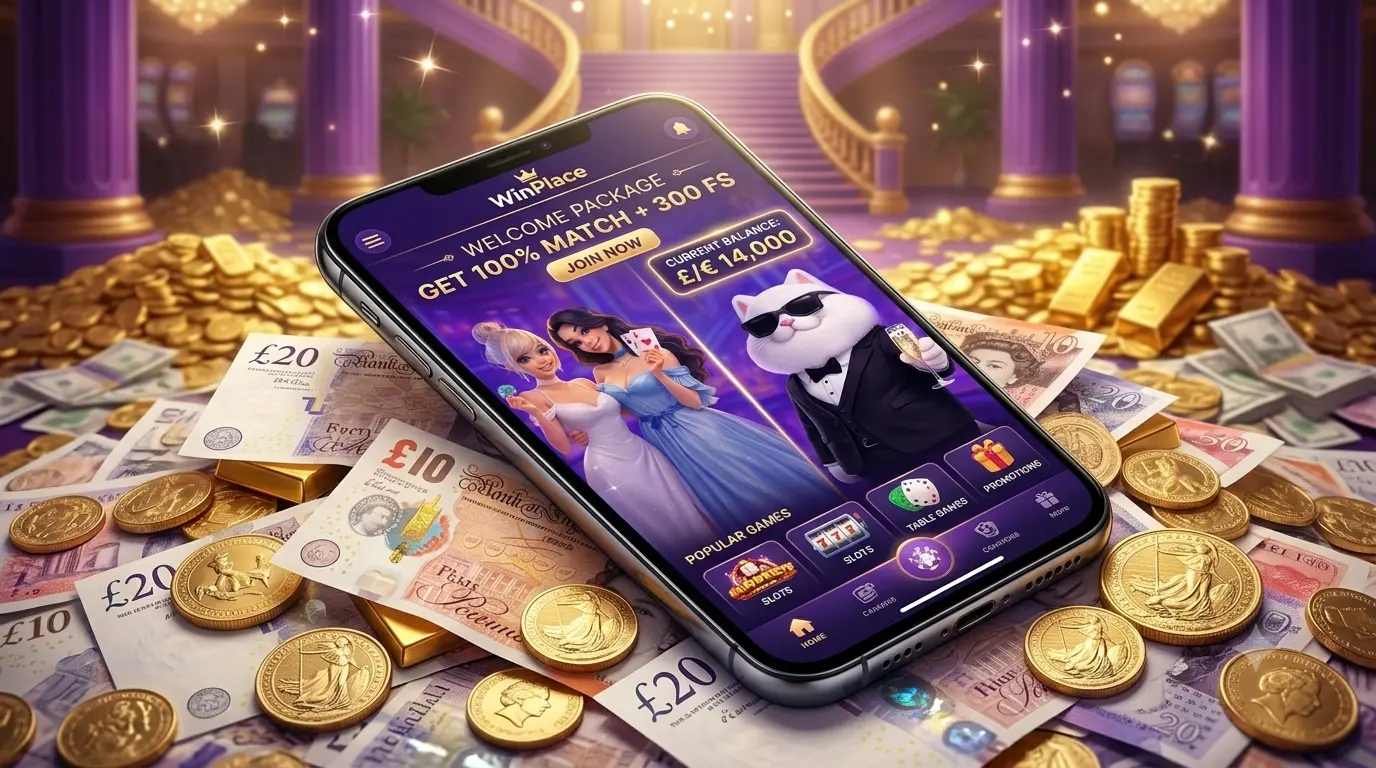 WinPlace casino and sportsbook on a phone